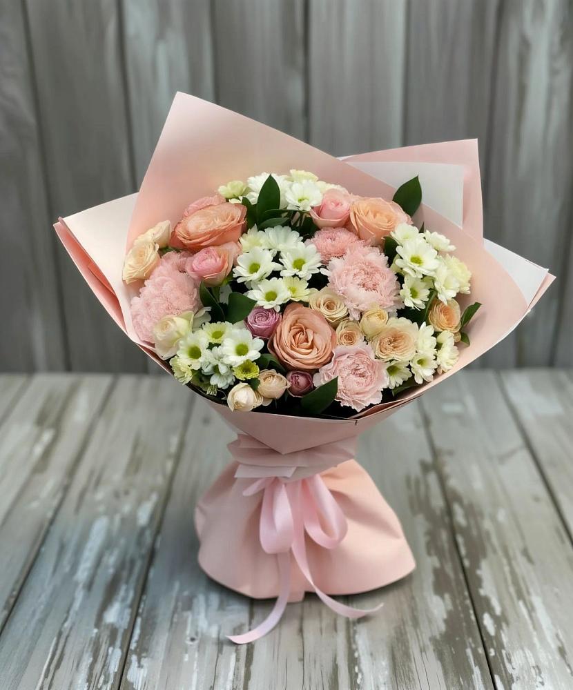 Букет цветов из: Гвоздики, Розы и Хризантемы в Селижарово