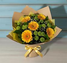 Букет цветов из:  Герберы и Хризантемы в Селижарово
