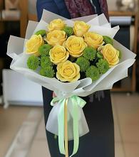 Букет цветов из:  Хризантемы и Розы в Селижарово