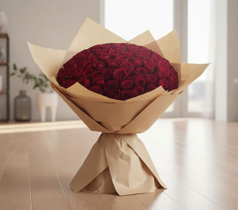 Букет 101 Красная роза в Селижарово
