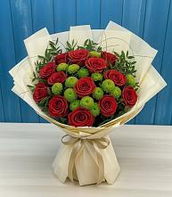 Букет цветов из:  Розы и Хризантемы в Селижарово