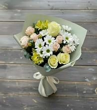 Букет цветов из:  Альстромерии, Розы и Хризантемы в Селижарово