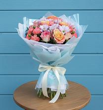 Букет цветов из:  Хризантемы и Розы в Селижарово